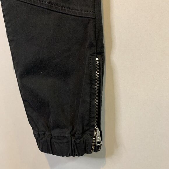 Frame Size 23 Moto Zip Crop Pants Washed Black - Picture 9 of 11